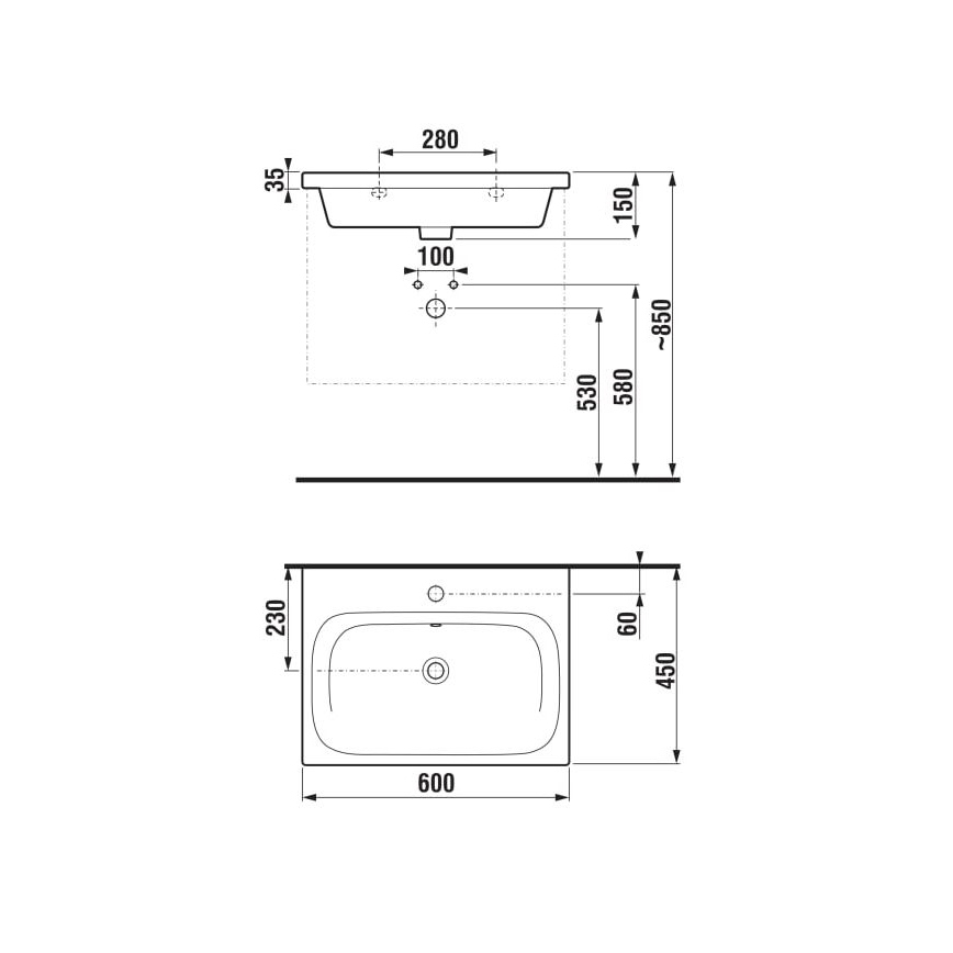 JIKA H8127137161041 - Zidni umivaonik MIO 60x45 cm keramika/mat crna