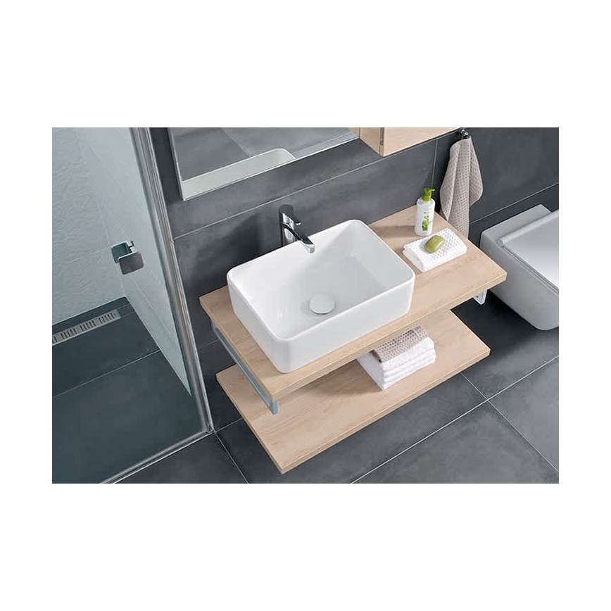 JIKA H8184230001121 - Umivaonik za ugradnju na radnu ploču CUBITO 50 x 35 cm keramika/bela