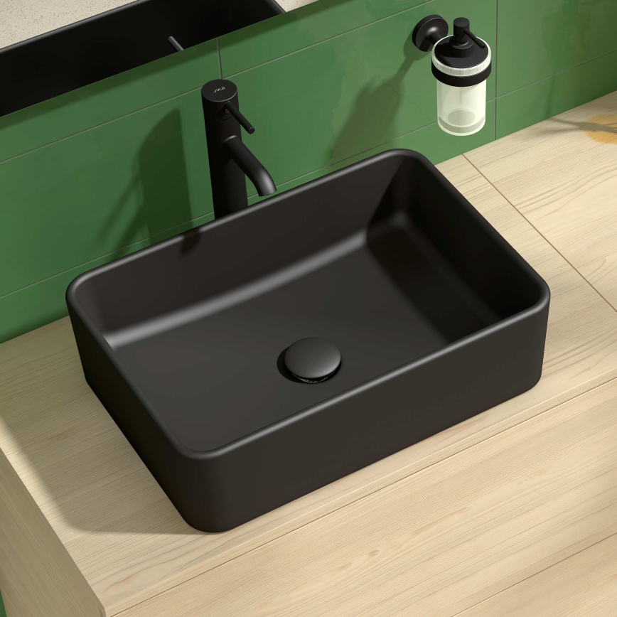 JIKA H8184237161121 - Umivaonik za ploču CUBITO 50x35 cm keramika/mat crna