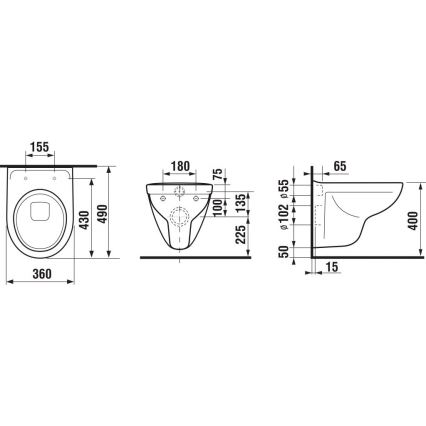 JIKA H8233820000001 - Viseća WC šolja LYRA keramika/bela