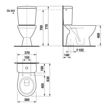 JIKA H8263870002413 - WC kombi LYRA keramika/bela