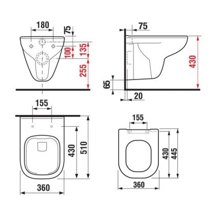 JIKA H8666140000001 - Viseća WC školjka DEEP keramika/bela + daska za WC SoftClose DEEP duroplast/bela