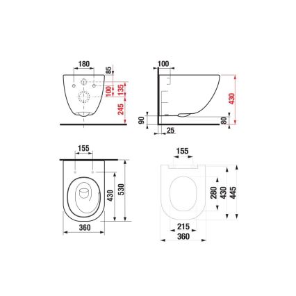 JIKA H8667180000001 - Zidno viseće WC MIO keramika/bela + WC daska SoftClose (prigušiva) MIO duroplast/bela