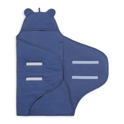 Jollein - Povoj za bebe pamučni BASIC STRIPE 100x105 cm Jeans Blue