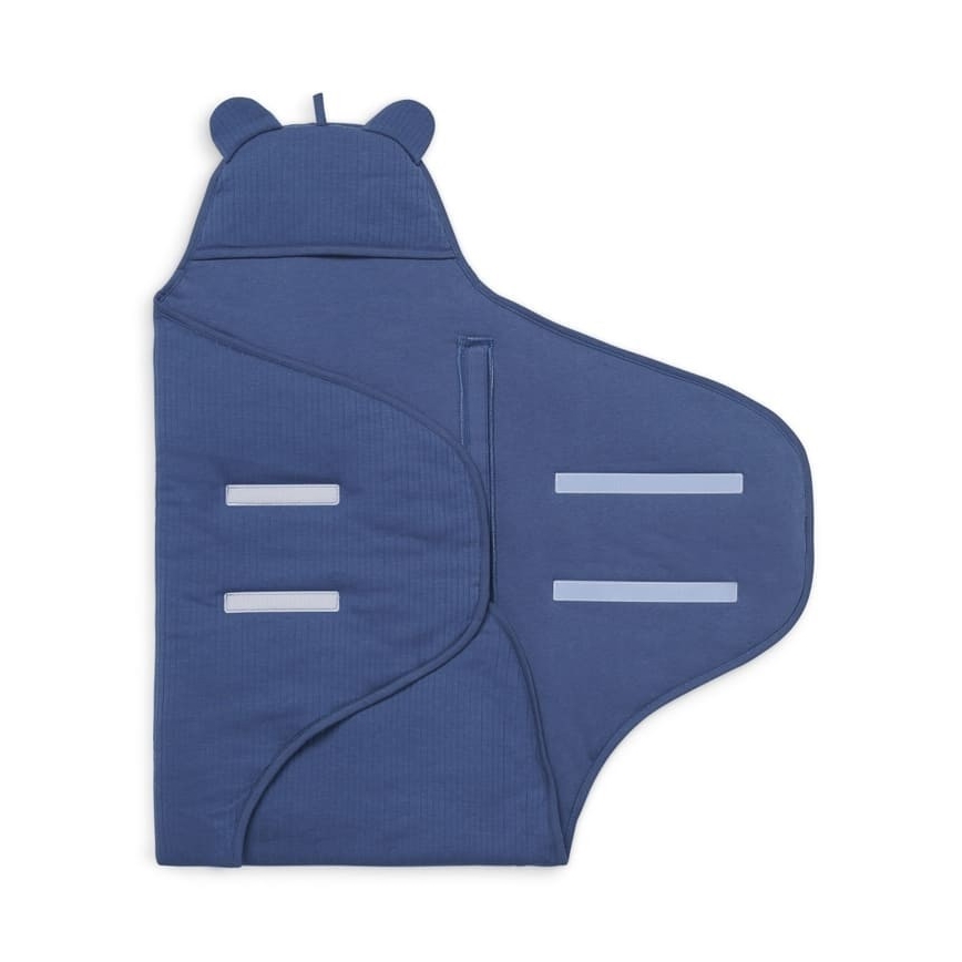 Jollein - Povoj za bebe pamučni BASIC STRIPE 100x105 cm Jeans Blue