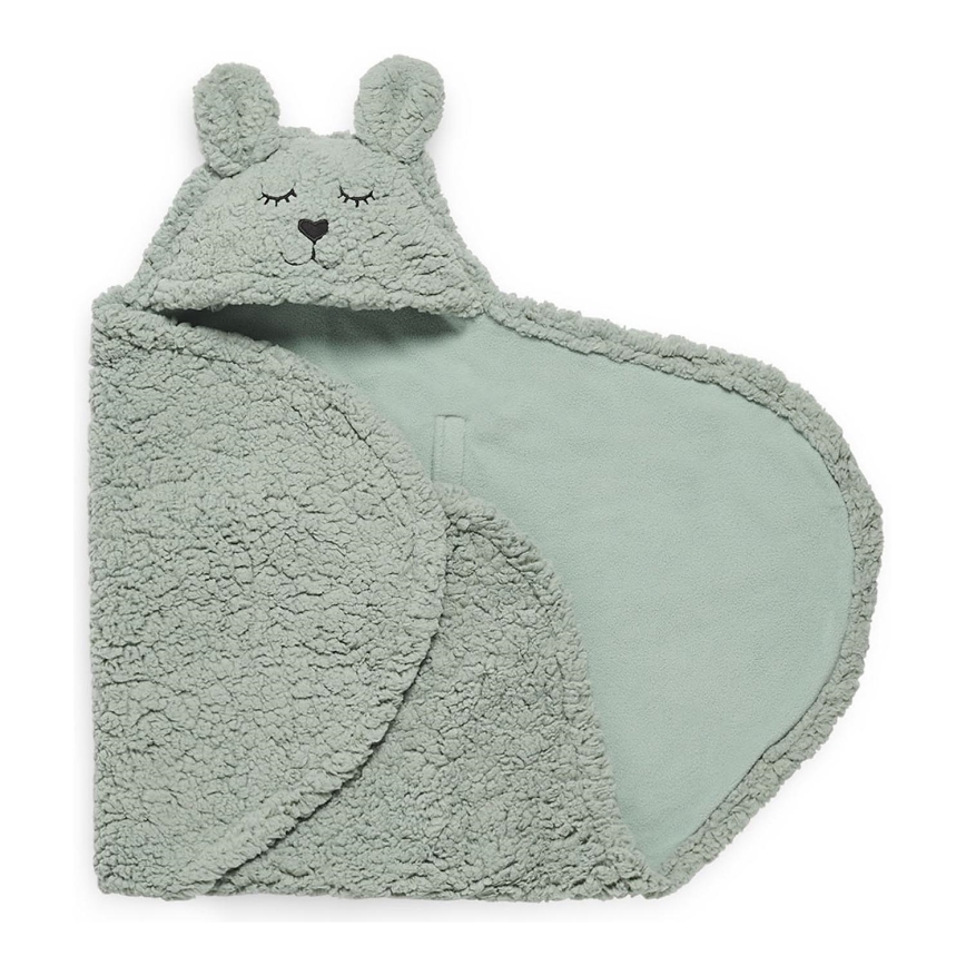 Jollein - Povoj za nošenje bebe fleece Zečić 100x105 cm Ash Green