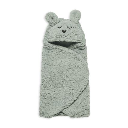 Jollein - Povoj za nošenje bebe fleece Zečić 100x105 cm Ash Green