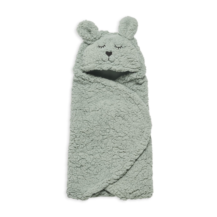 Jollein - Povoj za nošenje bebe fleece Zečić 100x105 cm Ash Green