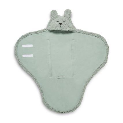 Jollein - Povoj za nošenje bebe fleece Zečić 100x105 cm Ash Green