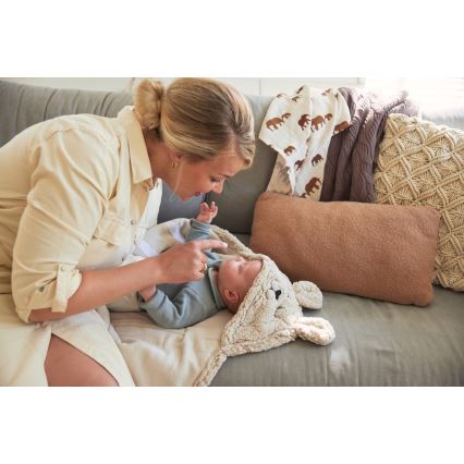 Jollein - Povoj za nošenje bebe fleece Zečić 100x105 cm Nougat