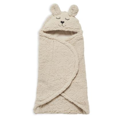 Jollein - Povoj za nošenje bebe fleece Zečić 100x105 cm Nougat