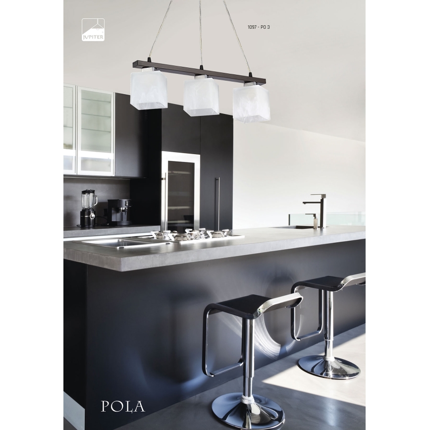 Jupiter 1097 - PO 3 - Luster POLA 3xE27/60W/230V venge