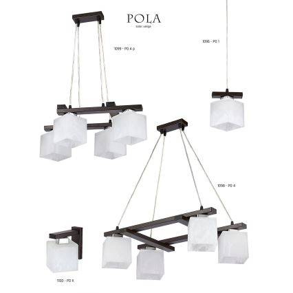 Jupiter 1097 - PO 3 - Luster POLA 3xE27/60W/230V venge