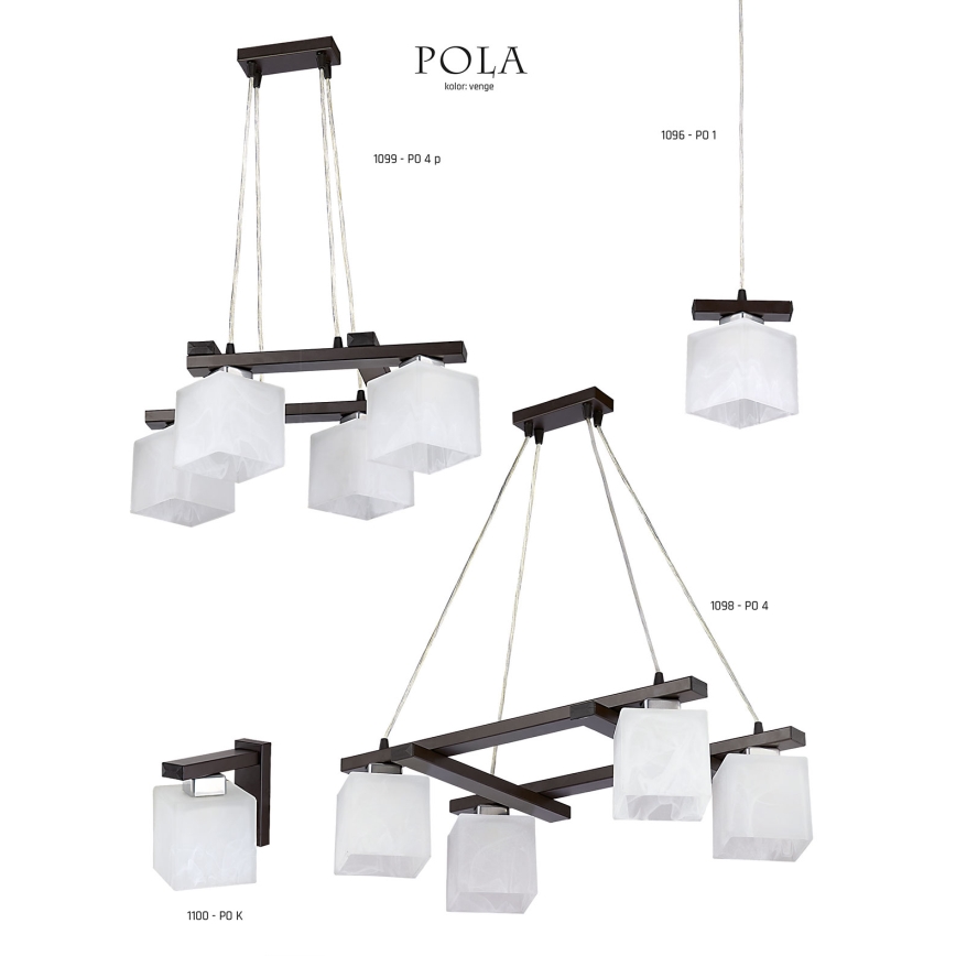 Jupiter 1097 - PO 3 - Luster POLA 3xE27/60W/230V venge