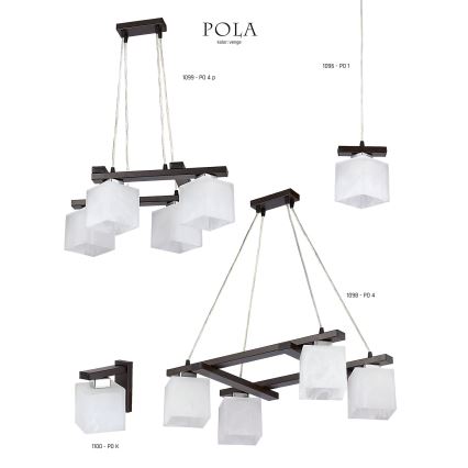 Jupiter 1099 - PO 4 p - Visilica POLA 4xE27/60W/230V venge