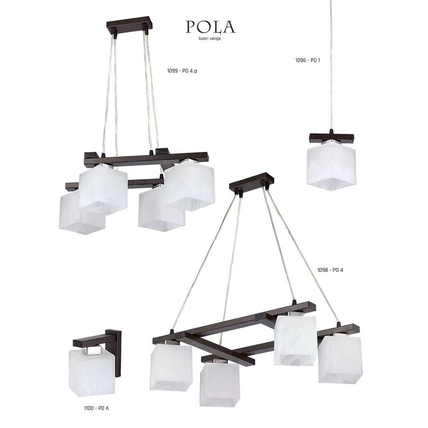 Jupiter 1099 - PO 4 p - Visilica POLA 4xE27/60W/230V venge