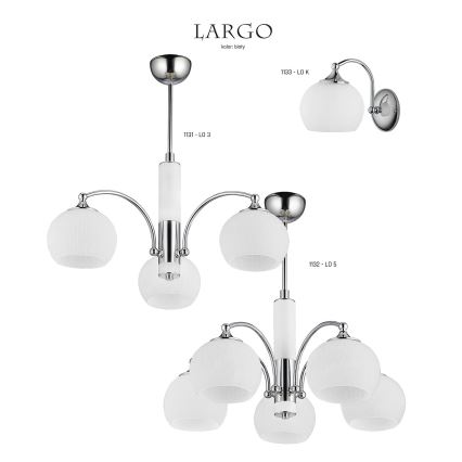 Jupiter 1132 - LO5 - Viseća lampa LARGO 5xE27/60W/230V