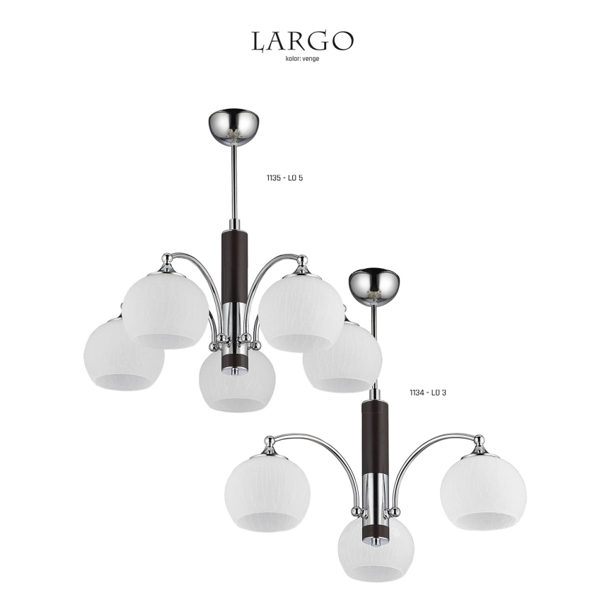 Jupiter 1135 - LO5VE - Viseća lampa LARGO 5xE27/60W/230V