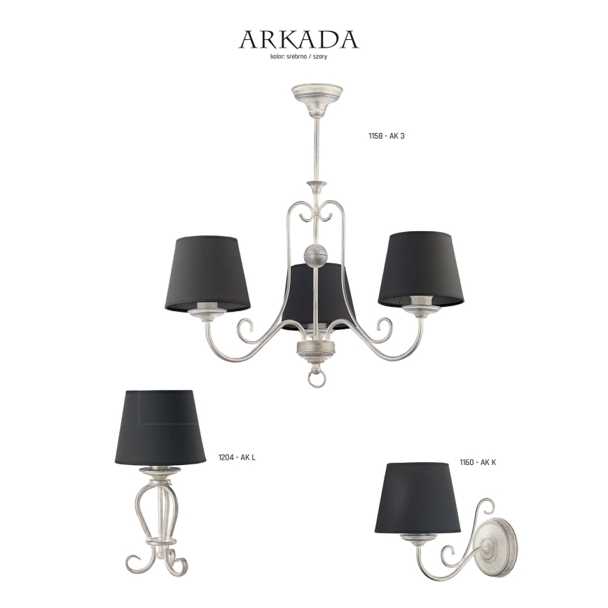 Jupiter 1160 - Zidna lampa ARKADA 1xE27/60W/230V