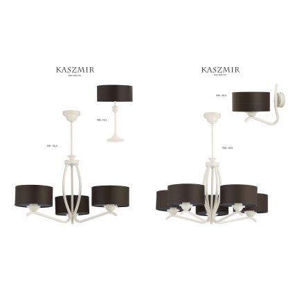 Jupiter 1191 - KS 3 - Viseća lampa KASZMIR 3xE27/60W/230V