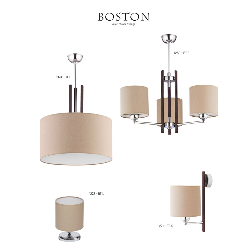 JUPITER 1271-BTK - Zidna lampa BOSTON 1xE27/60W
