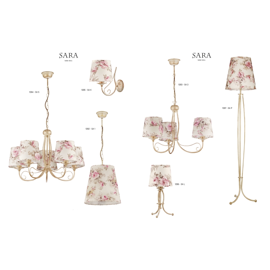 JUPITER 1282-SA1 - Viseća lampa SARA 1xE27/60W