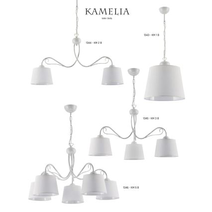 Jupiter 1344 - KM 2 B - Luster na lancu KAMELIA 2xE27/60W/230V