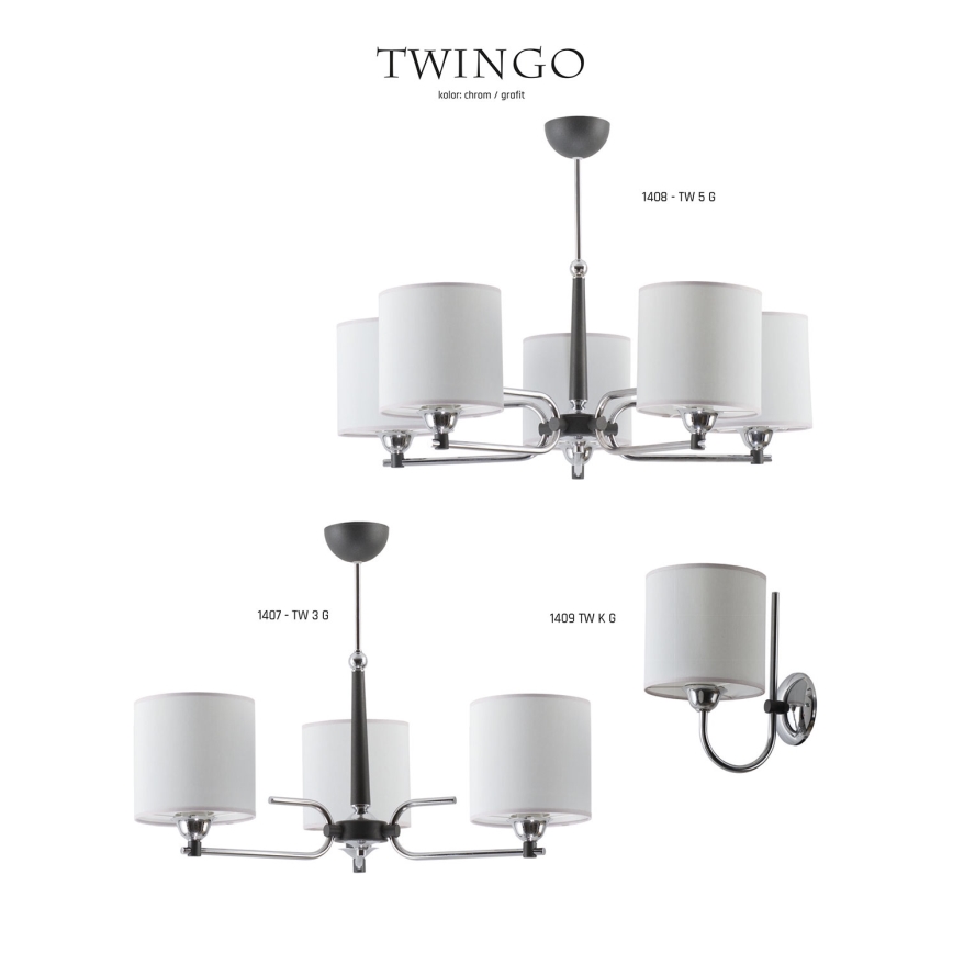 Jupiter 1408 - TW 5 G - Viseći luster TWINGO 5xE27/60W/230V