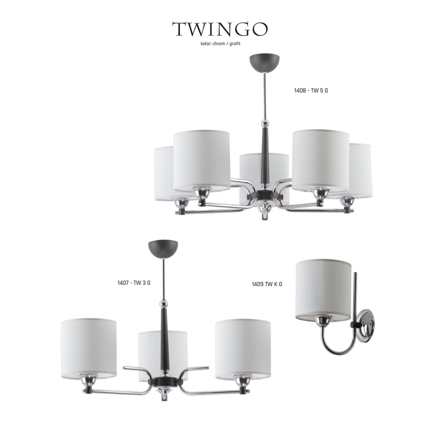 Jupiter 1409 - TW K G - Zidna lampa TWINGO 1xE27/60W/230V