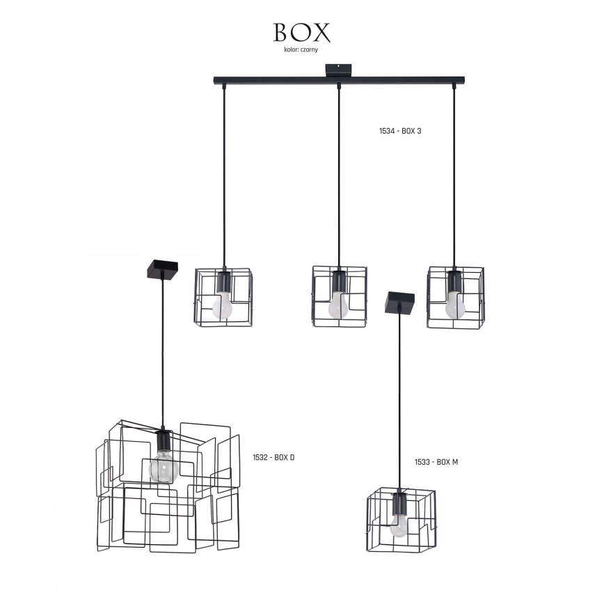 Jupiter 1533 - BOX M - Viseća lampa BOX E27/60W