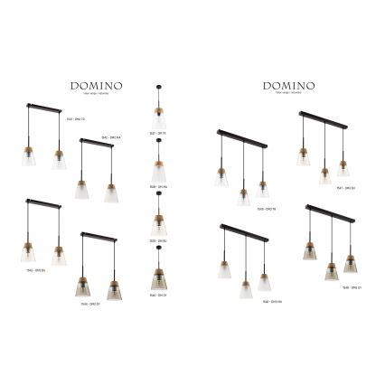 Jupiter 1537 - DM 1 TR - Viseća lampa DOMINO E27/60W