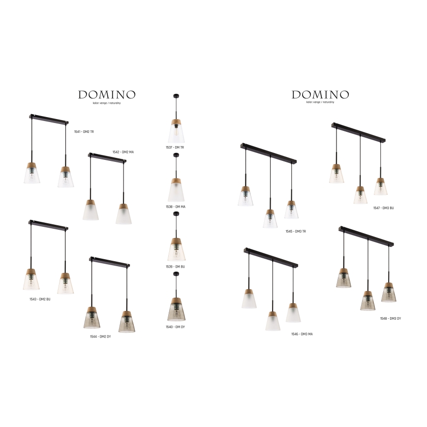 Jupiter 1540 - DM 1 DY - Viseća lampa DOMINO E27/60W
