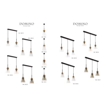 Jupiter 1543 - DM 2 BU - Viseća lampa DOMINO 2xE27/60W