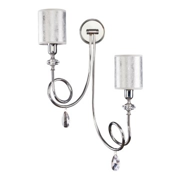 Jupiter 1598 - DE K2 CH - Kristalna zidna lampa DELFINA 2xE14/40W