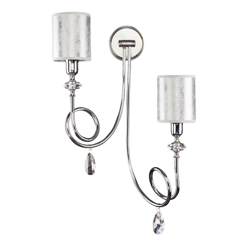 Jupiter 1598 - DE K2 CH - Kristalna zidna lampa DELFINA 2xE14/40W
