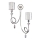 Jupiter 1598 - DE K2 CH - Kristalna zidna lampa DELFINA 2xE14/40W
