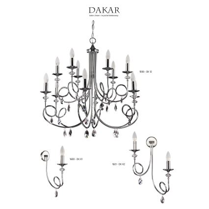 Jupiter 1600 - DK K1 CH - Zidna lampa DAKAR E14/40W