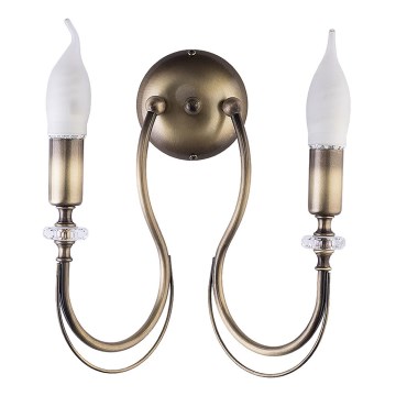 Jupiter 1636 - Zidna lampa MELANI 2xE14/40W/230V mesing patina