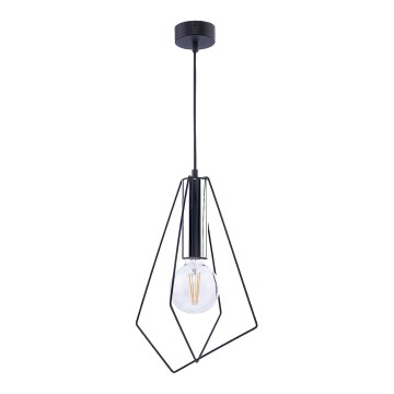 Jupiter 1661 - Luster na sajli KAIR 1xE27/60W/230V crno/sjajni krom