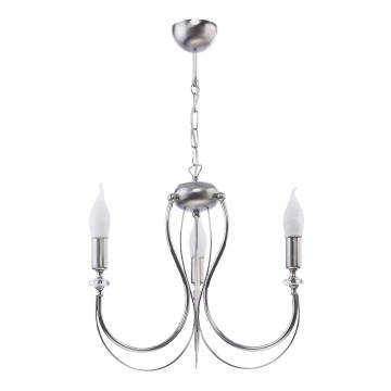Jupiter 1687 - Luster na lancu MELANI 3xE14/40W/230V srebrno