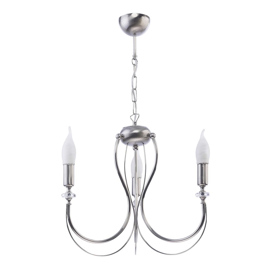 Jupiter 1687 - Luster na lancu MELANI 3xE14/40W/230V srebrno