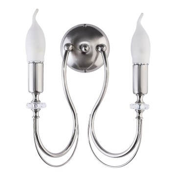Jupiter 1690 - Zidna lampa MELANI 2xE14/40W/230V srebrno
