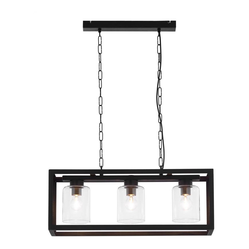Jupiter 1805 - MC3 - Luster na lancu MACARI 3xE27/60W/230V crno
