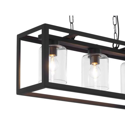 Jupiter 1805 - MC3 - Luster na lancu MACARI 3xE27/60W/230V crno