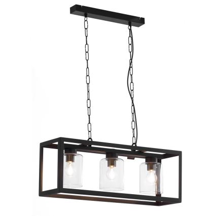 Jupiter 1805 - MC3 - Luster na lancu MACARI 3xE27/60W/230V crno