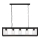 Jupiter 1806 - MC5 - Luster na lancu MACARI 5xE27/60W/230V crno