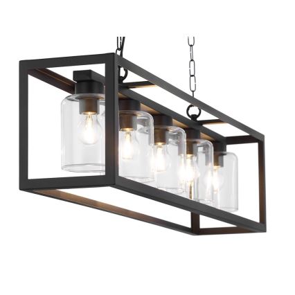Jupiter 1806 - MC5 - Luster na lancu MACARI 5xE27/60W/230V crno