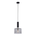 Jupiter 1858 - VA1 - Luster na sajli VANES 1xE27/60W/230V srebrno/crno