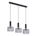 Jupiter 1860 - VA3 - Luster na sajli VANES 3xE27/60W/230V srebrno/crno