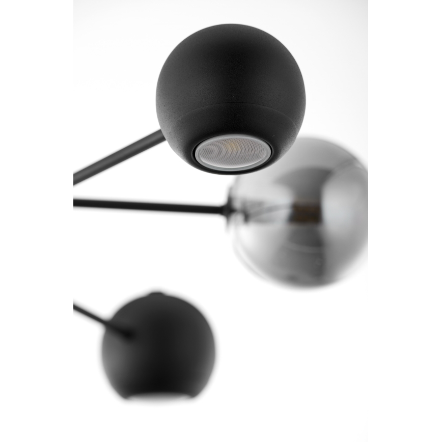 Jupiter 1974 - Viseći luster MOKA 3xGU10/10W/230V + 3xG9/10W/230V crno/sjajni krom